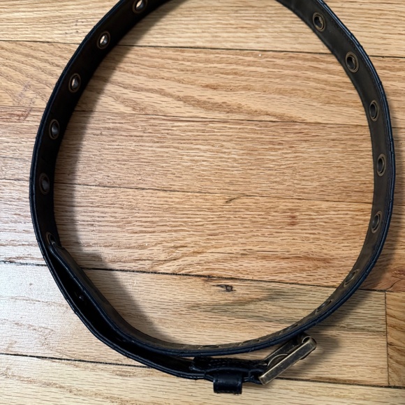 Dior Cannage Leather Belt Black Gold Sz 80 New main image 8